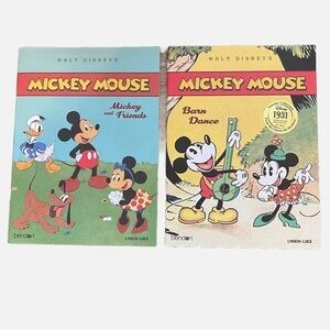 Walt Disney's Set of Two Books Vintage Collection Printed on Linen-Look Pages